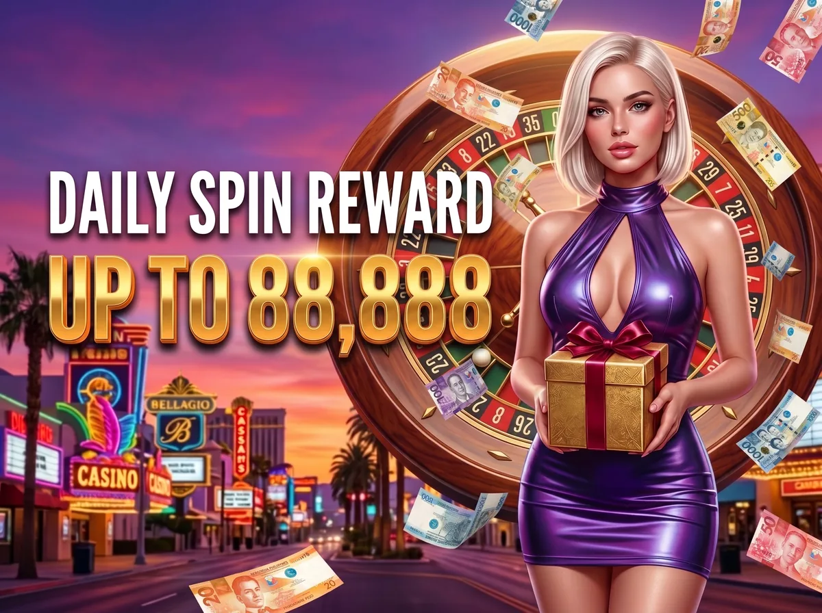 Spin daily to win up to ₱88,888